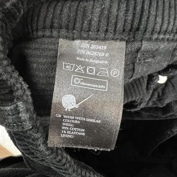 Monki Women's Size 36 EU 6 or 8 US Black Corduroy Ankle Length Pants - Picture 10 of 14